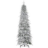 HOMCOM Brad de Crăciun artificial 180 cm, cu aspect natural, 600 de crenguțe dense, zăpadă artificială, deschidere automată | Aosom Romania