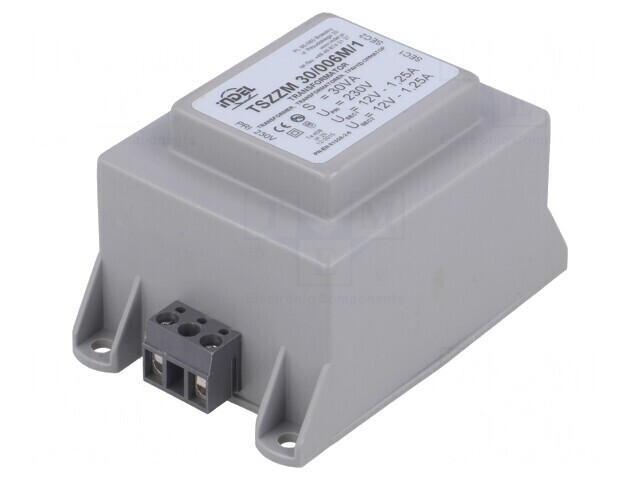 Transformator &icirc;ncapsulat 30VA 230V 12V 1,25A