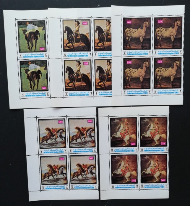 YEMEN K. - PICTURA, CAI-serie 4 x 5 v in BLOC de 4- NEOBLIT.MNH**- YK 068A
