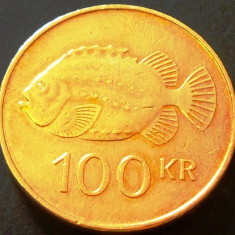 Moneda 100 KRONUR / COROANE - ISLANDA, anul 1995 * cod 1846 A