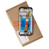 LCD+Touchscreen cu Rama Samsung Galaxy A01 / A015 BLACK Original Service Pack vers. 2