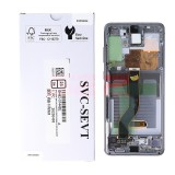 LCD+Touchscreen cu Rama Samsung Galaxy S20+ / S20 Plus / G985 GREY Original Service Pack