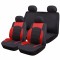 Huse Scaune Auto RoGroup Sport Line Rosu, pentru bancheta rabatabila, 9 bucati