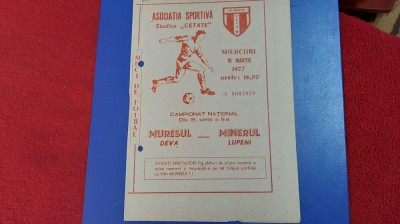 program Muresul Deva - Minerul Lupeni foto