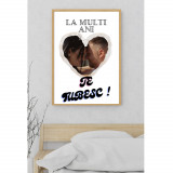 Poster Tablou personalizat poza si urare la multi ani pentru iubit a