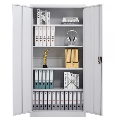 Fiset metalic Premium 4 polite+baza, 185x90x40 cm, vopsit gri, 60 kg/polita, dulap metalic neasamblat foto