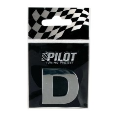 Autocolant 3D crom Type-3 (28mm) litera - D Garage AutoRide