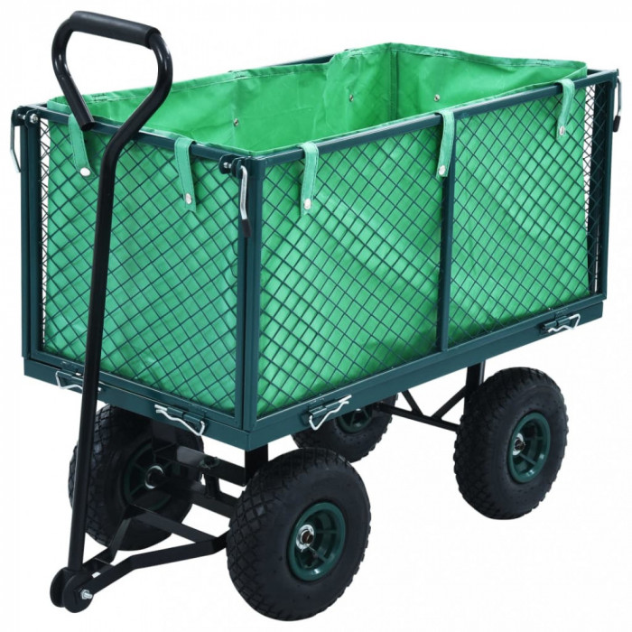 Carucior manual de gradina, verde, 350 kg GartenMobel Dekor