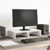 VidaXL Suport de monitor, alb, 50x27x10 cm, lemn prelucrat