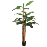 Bananier artificial 19 frunze 180 cm verde GartenMobel Dekor, vidaXL