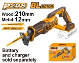 Fierastrau Sabie 20V CRSLI2108 &ndash; Motor Brushless, 0-2800 rpm, Taiere Lemn 210mm / Metal 12mm, Viteza Variabila, Fara Acumulator