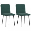 VidaXL Scaune de sufragerie, 2 buc., verde &icirc;nchis, catifea 4101135