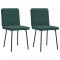 vidaXL Scaune de sufragerie, 2 buc., verde &icirc;nchis, catifea 4101135