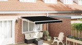 Cort retractabil automat vidaXL Negru 300x250 cm