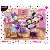 Puzzle cu Rama Dino Minnie Mouse, 40 Piese, Carton, Joc Educativ, Recomandat Copii 4-6 Ani