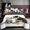 Lenjerie pat single 3D, bumbac finet,3 piese, cearceaf pat clasic 160cm x 230cm, cearceaf pilota 150cm x 220cm, 1 fata perna 50 x 70-F1P61, Ralex Pucioasa