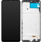 Display cu Touchscreen MP compatibil cu Samsung Galaxy A22 A225, cu Rama, Negru