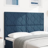 vidaXL Tăblie cu model blocuri de diamant Albastru 140 cm Țesătură