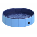 Piscina pentru Animale Domestice PawHut Pliabila, PVC, Albastra &Oslash;80x20cm | Aosom Romania