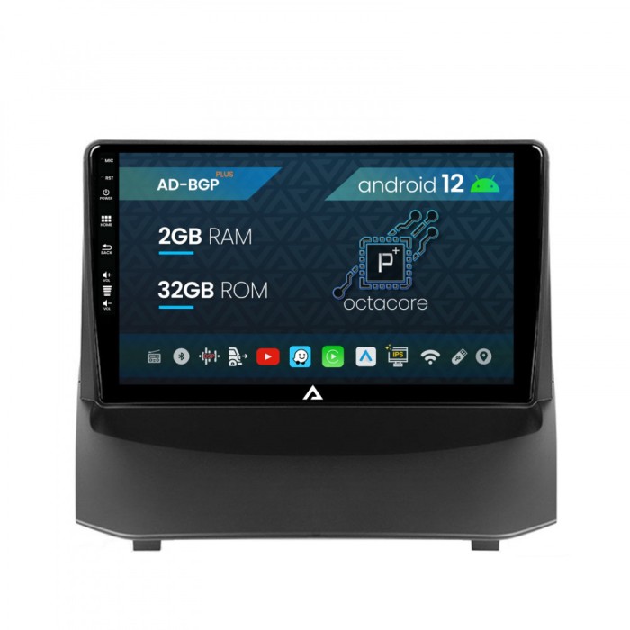 Navigatie Ford Fiesta (2009-2012), Android 12, P-Octacore 2GB RAM + 32GB ROM, 9 Inch - AD-BGP9002+AD-BGRKIT131-0912