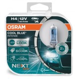 Set becuri H4 OSRAM 64193CBNHCB 12V; 60/55W; COOL BLUE INTENSE (NextGen); cu pana 100% mai multa lumina; albastru; P43t; Omologare: ECE; pana la 400