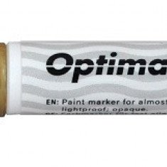 Marker Cu Vopsea Optima Paint 3713, Varf Rotund 2.0mm, Grosime Scriere 1-2mm - Auriu