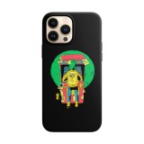 Husa compatibila cu Apple iphone 13 Pro model Alien pacman,Silicon, Tpu, Viceversa