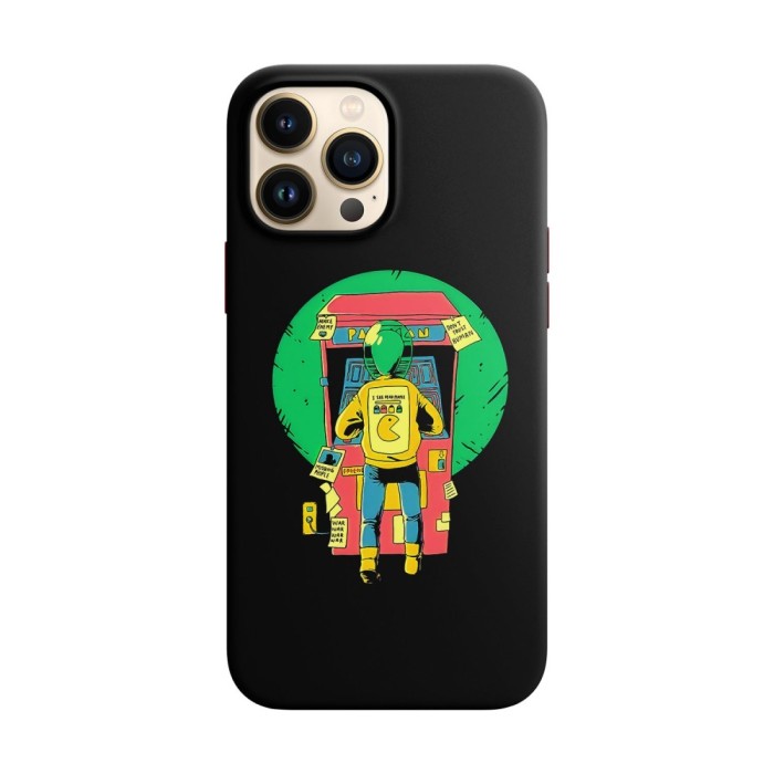 Husa compatibila cu Apple iPhone 14 Plus model Alien pacman,Silicon, Tpu, Viceversa