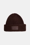 Tommy Jeans căciulă din bumbac culoarea maro, AW0AW17909