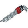 Set de 9 imbusuri L hexagonale cu bila, Toolhub