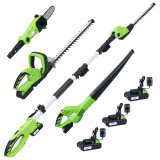 Set unelte electrice fara fir, 4 piese, cu &icirc;ncarcatoare&amp;baterii GartenMobel Dekor