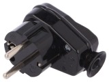 Conector alimentare AC 2P PE 250VAC 16A negru