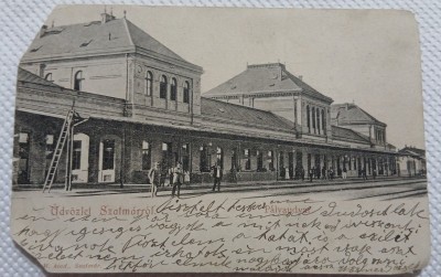 Carte postala, Satu Mare Gara, 1901 foto