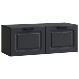 vidaXL Oglindă TV montată pe perete Pe perete Negru 78,5 x 31 x 30 cm 899396
