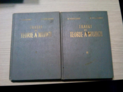 TRATAT DE TEORIE A MUZICII - 2 Vol.- V. Giuleanu, V. Iusceanu -1963, 327+318 p. foto