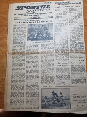 sportul popular 19 decembrie 1955-CCA a castigat cupa romaniei la fotbal foto