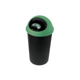 Cos gunoi, 45 litri, Big Hoop, negru/verde