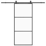 Cumpara ieftin Usa glisanta cu set de feronerie neagra 90x205 cm Sticla ESG