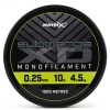 Fir Pescuit Monofilament Matrix Submerge XD Bulk 0.25mm 4.5kg 1000m Khaki Scufundator Feeder