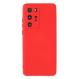 Husa protectie compatibila cu huawei p40 pro liquid silicone case rosu, Flippy