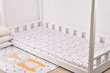 Cearsaf pat 90x200x10 cm bumbac 100% model fluturasi