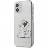 Husa Plastic Karl Lagerfeld pentru Apple iPhone 12 / Apple iPhone 12 Pro, Choupette Eat, Transparenta KLHCP12MCFNRC