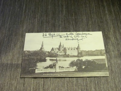 Carte poștală veche Danemarca &amp;ndash; Palatul Frederiksborg (cel mai probabil din perioada 1900&amp;ndash;1940) foto