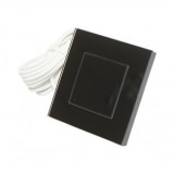 Termostat WiFi pentru incalzire in pardoseala si boiler cu afisaj digital, senzor extern, rama din sticla neagra 86x86mm