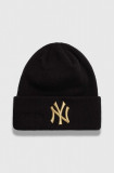 Cumpara ieftin New Era caciula culoarea negru, din tricot gros, NEW YORK YANKEES