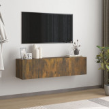 Comoda TV de perete stejar afumat 120x30x30 cm lemn compozit GartenMobel Dekor, vidaXL