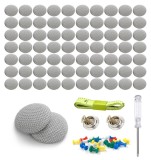 Cumpara ieftin Set Reparatie Plafon Auto cu 70 Butoni pentru Tapiserie - Gri