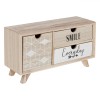 Cutie Decorativă Lemn, 3 Sertare, Mesaj Smile Everyday, 28x10x15cm, Oem