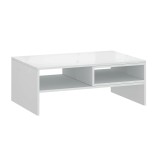 Masuta de cafea din pal alb Lindy 90x60x36 cm
