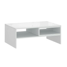 Masuta de cafea din pal alb Lindy 90x60x36 cm